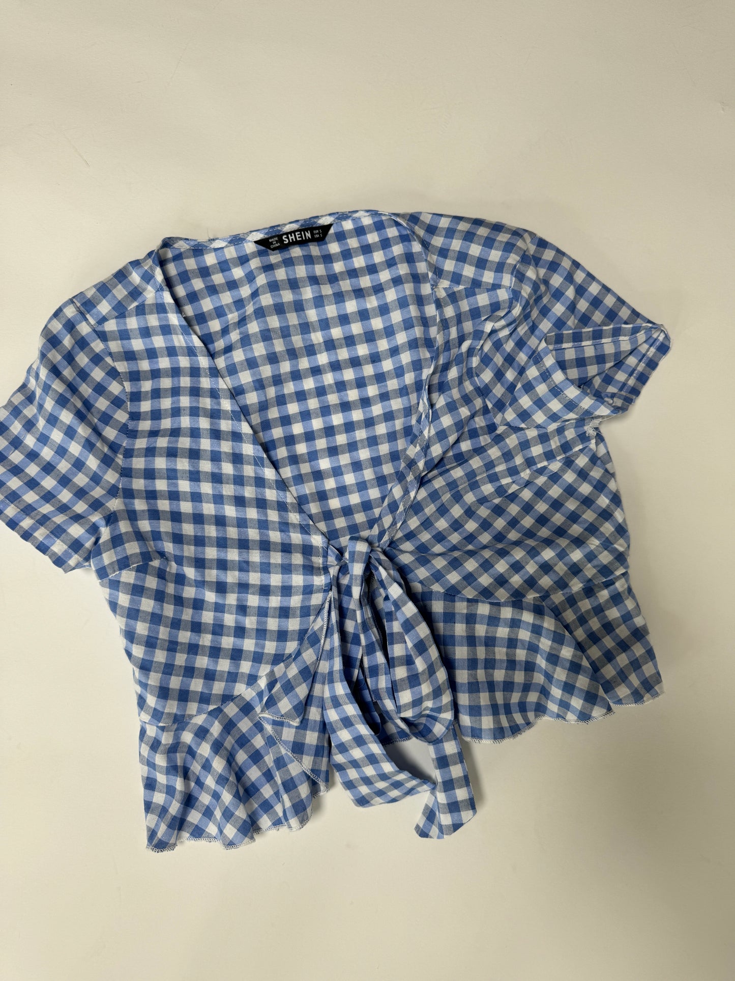 Blue Plaid Blouse - Thrift