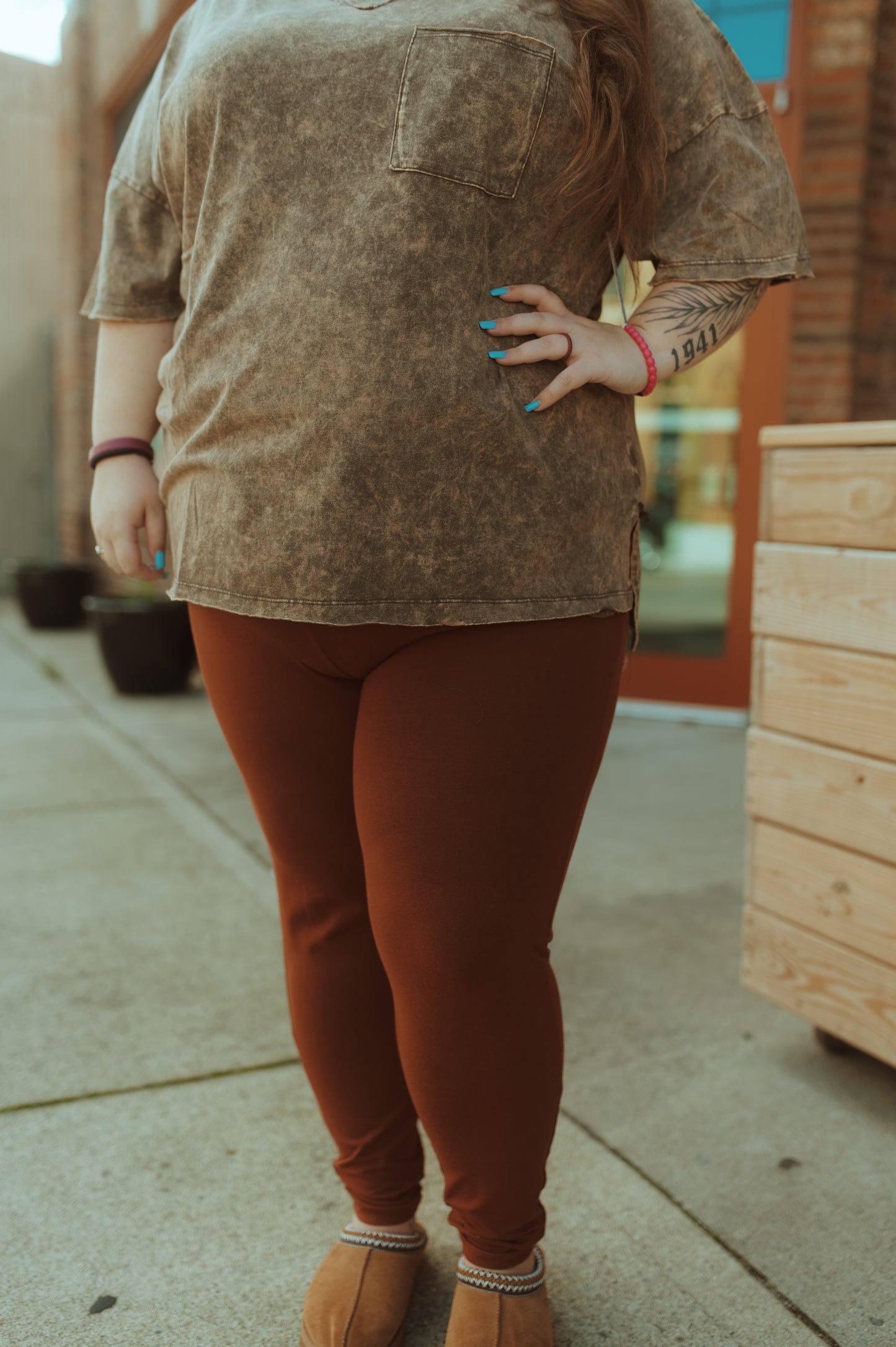 Rust Leggings - Plus