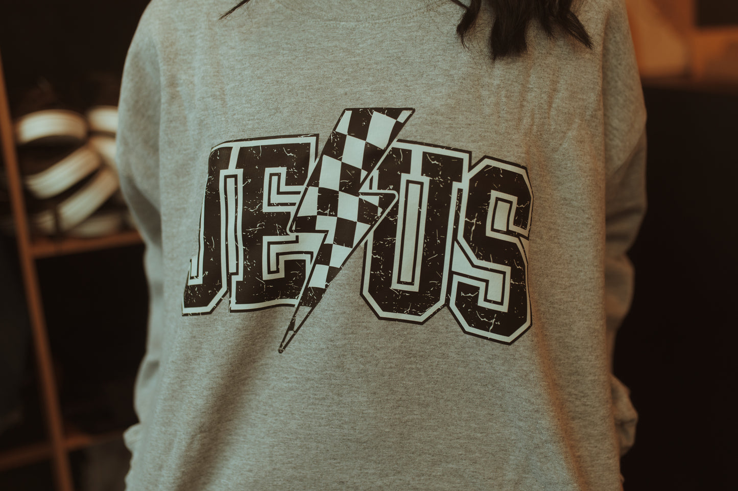 Jesus Lightning Bolt Crewneck