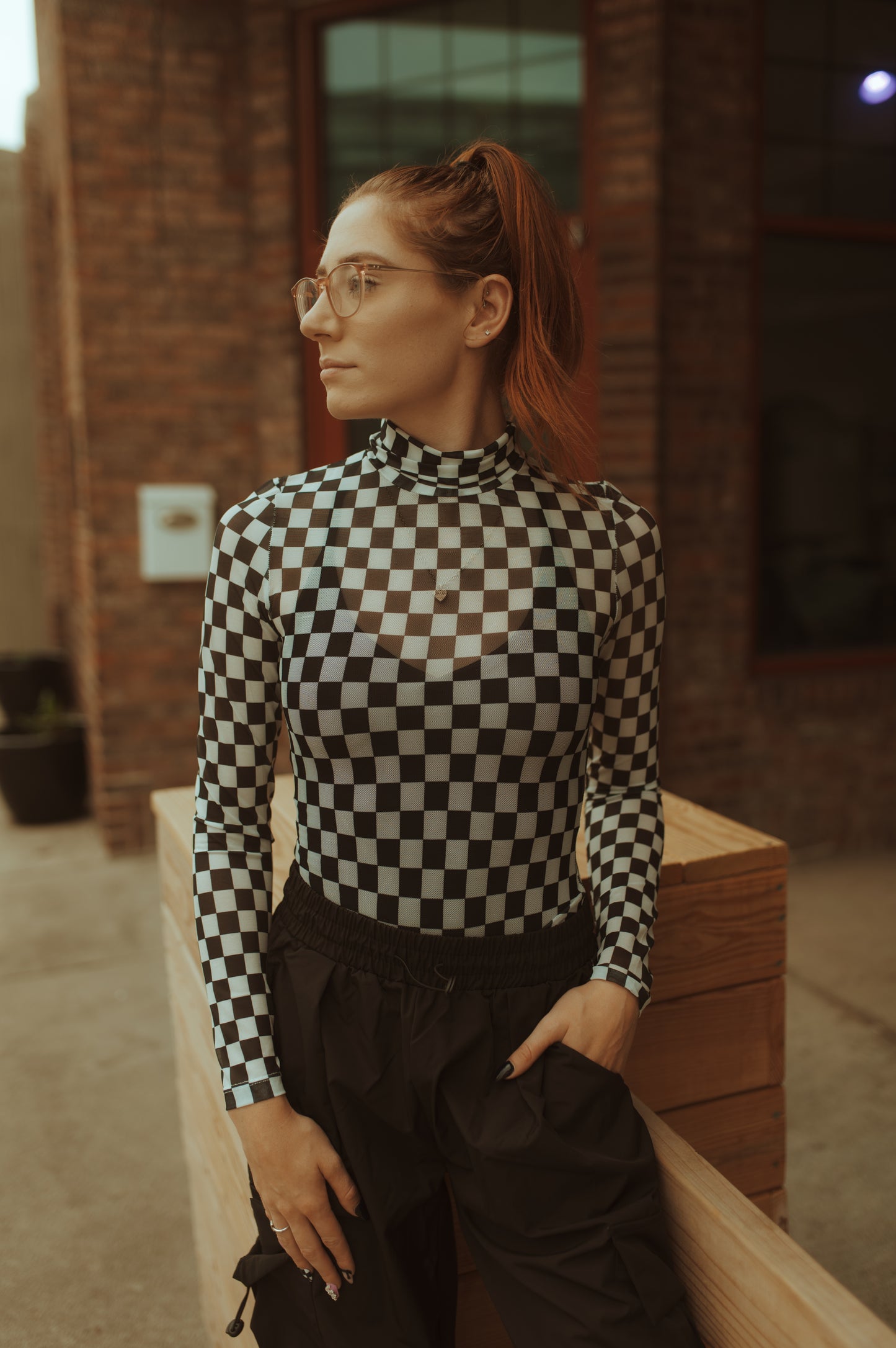 Checkered Bodysuit