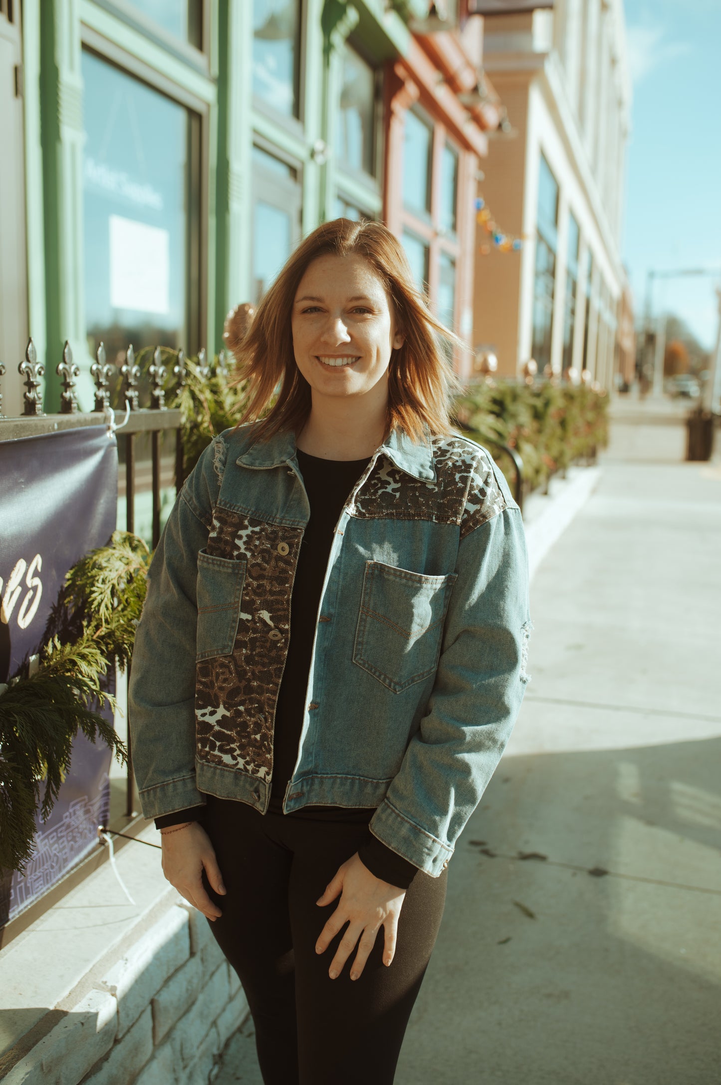 Leopard Denim Jacket