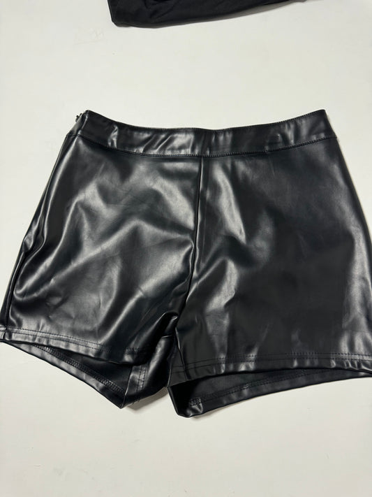 Faux Leather Shorts - Medium