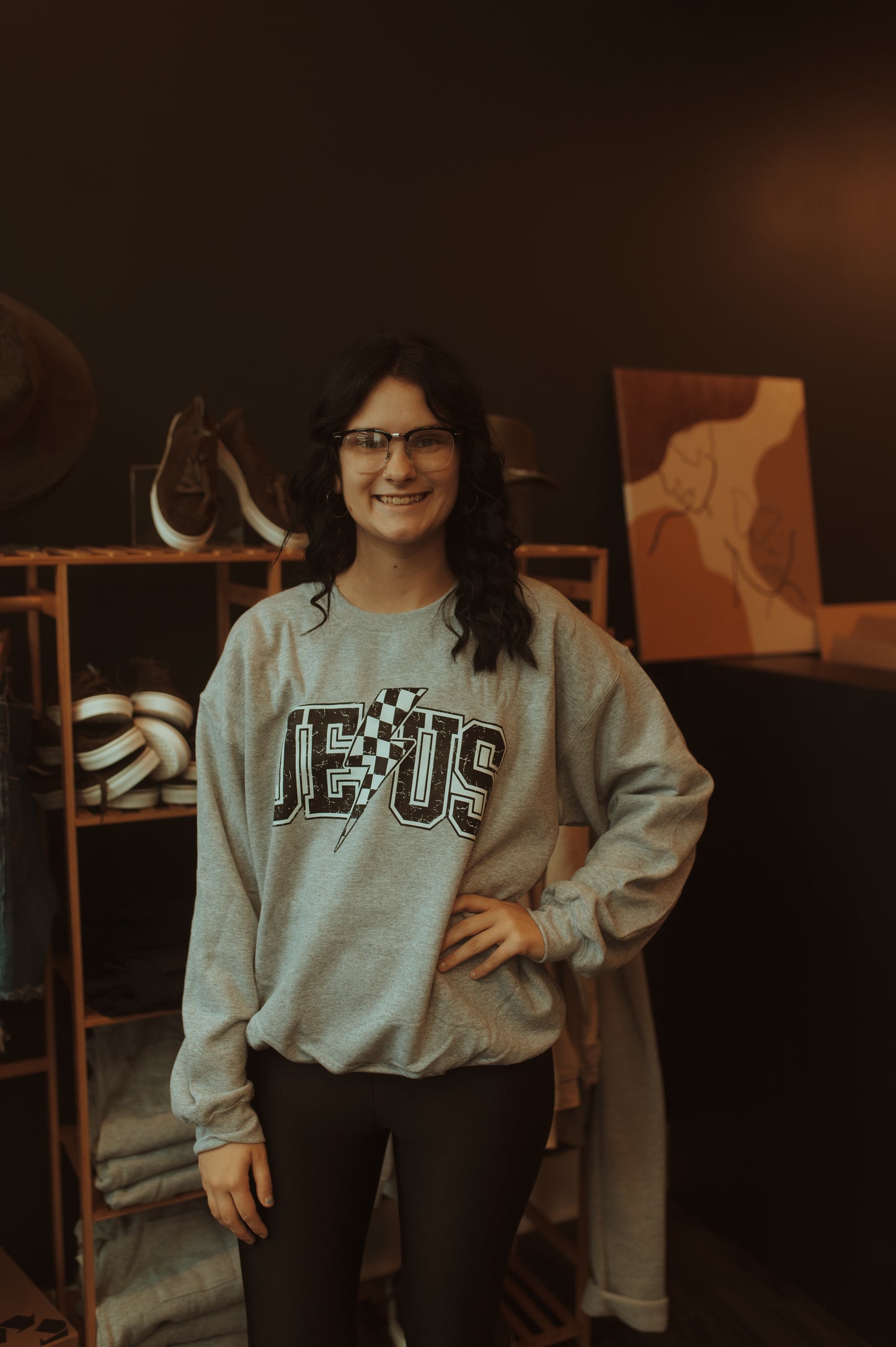 Jesus Lightning Bolt Crewneck