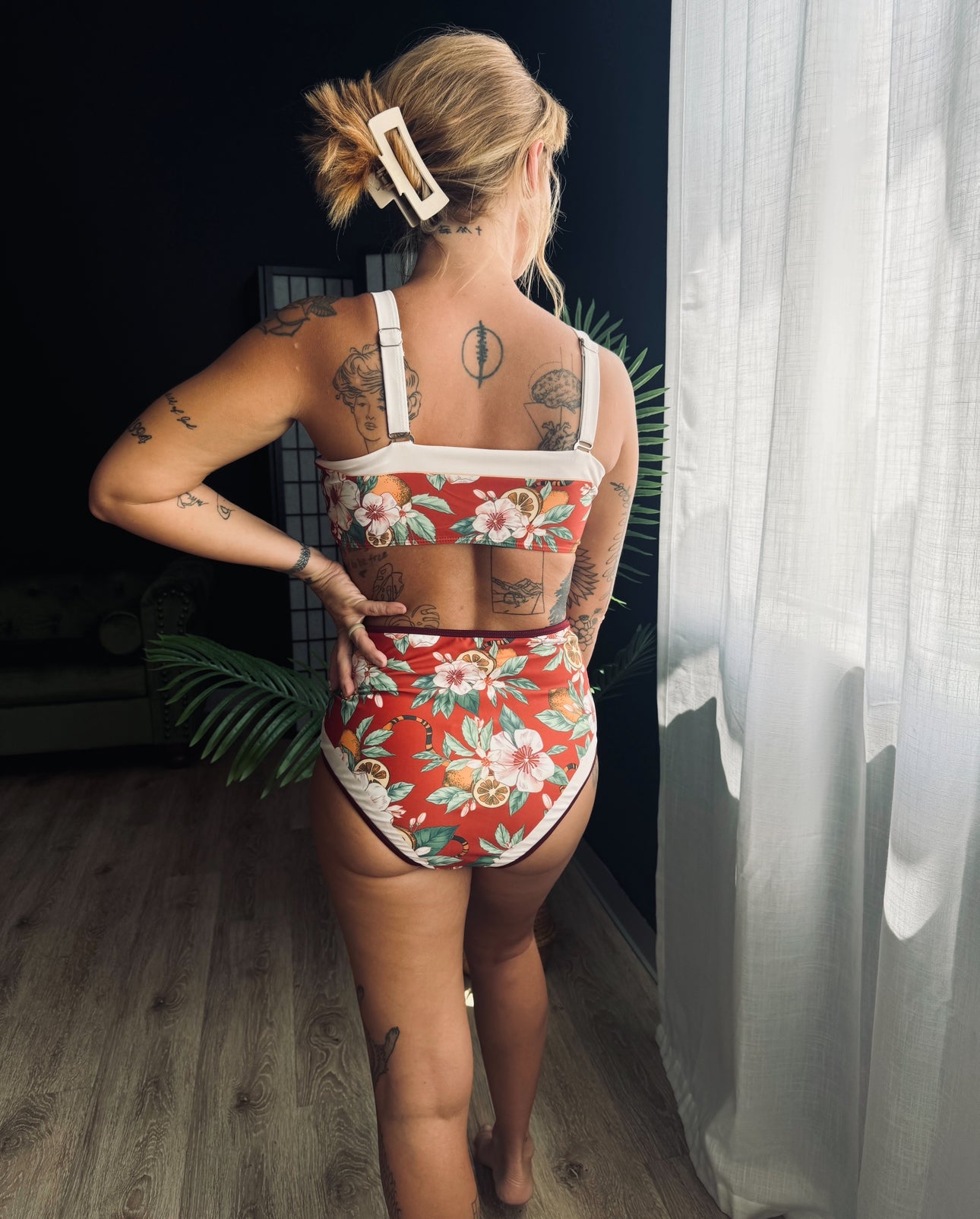 Retro Floral Swimsuit