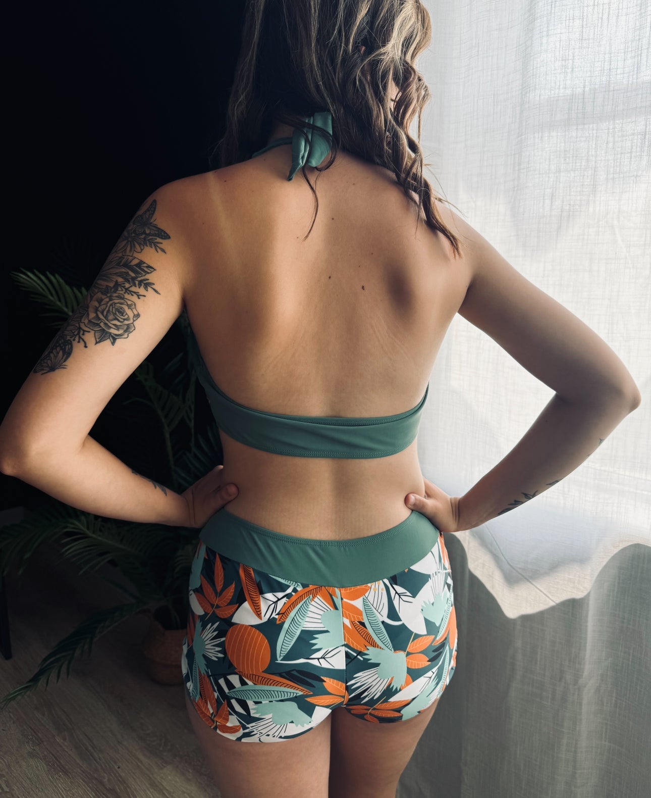 Floral Shorts Swimsuit