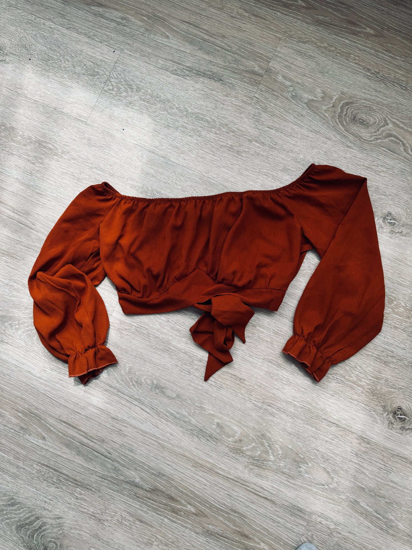 Rust Tie Crop Top - Thrift