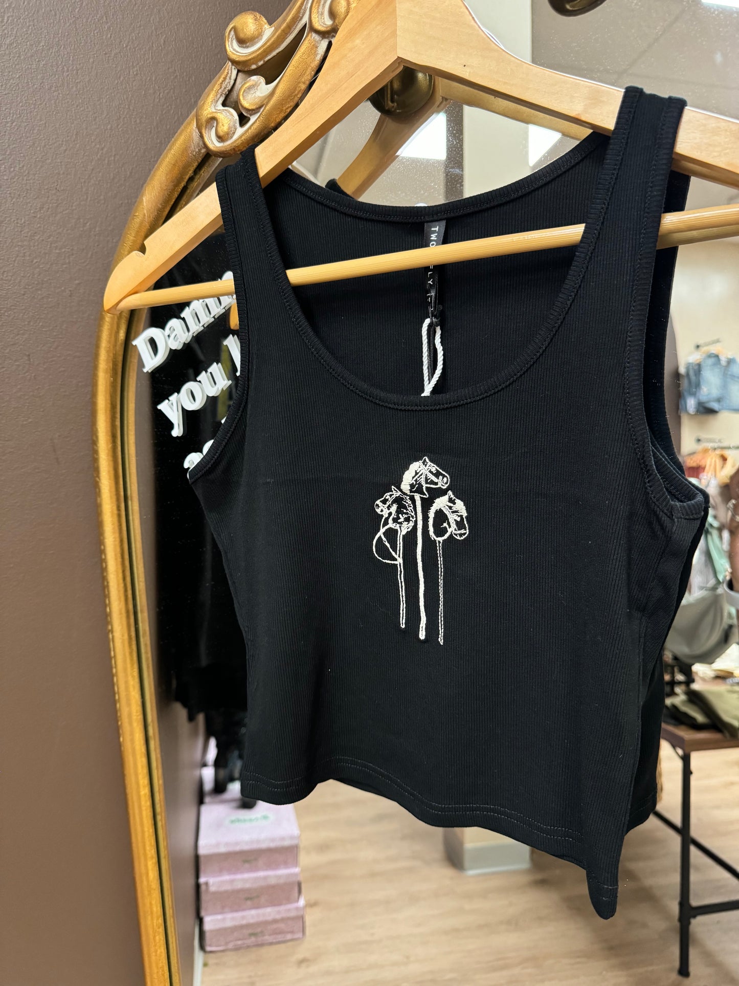 Embroidered Horse Tank