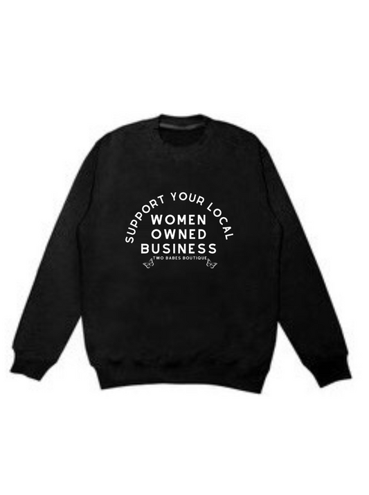 Two Babes Boutique Merch Crewneck - Black